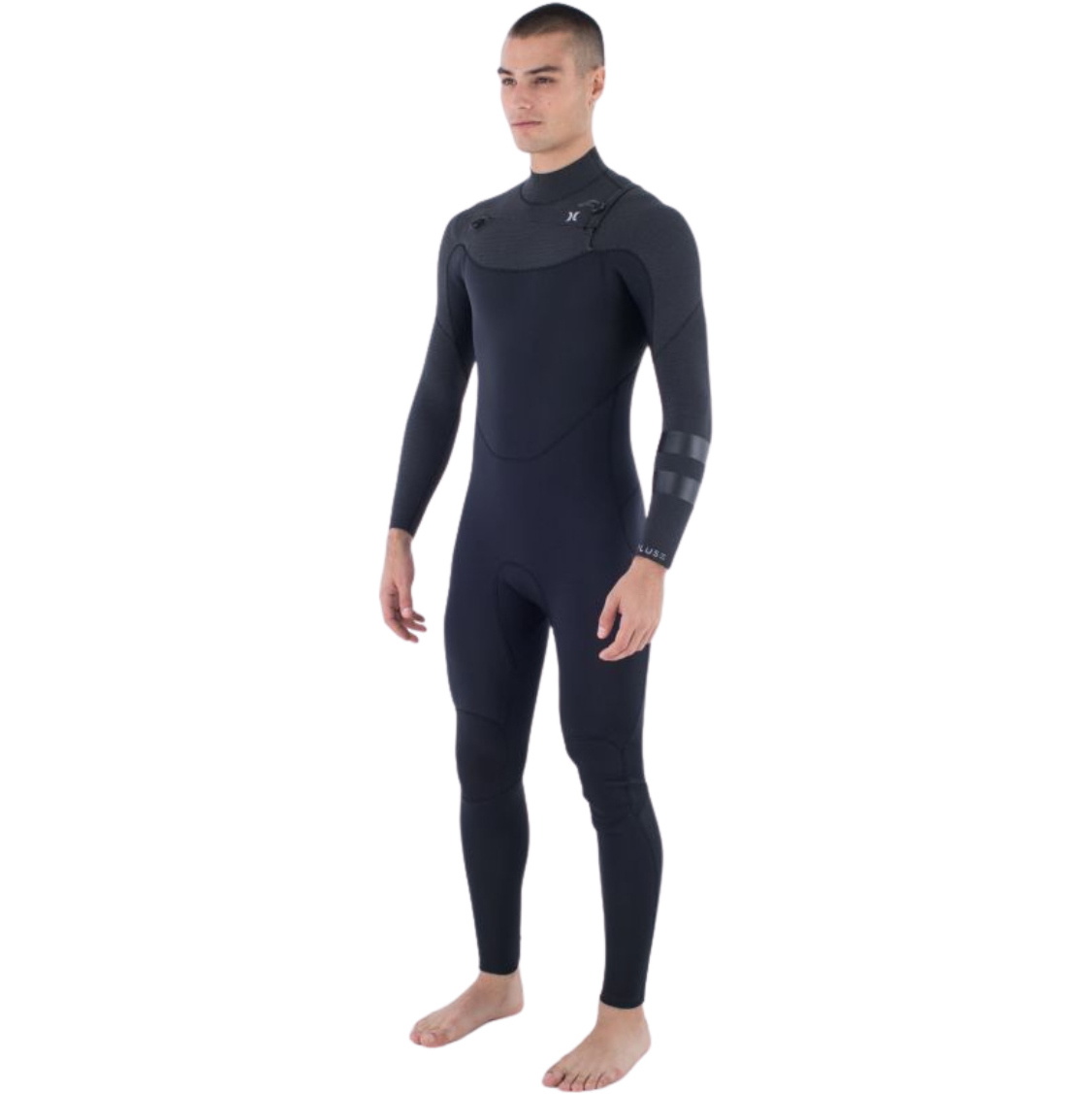 2025 Hurley Da Uomo Plus 5/3mm Chest Zip Muta MFS0012504 - Black